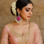 Bling On® Resin Jhumka for Wedding Real Petal Handmade Elegance instagram model • Bling On- Bling On® Resin Jhumka for Wedding – Real Petal Handmade Elegance instagram model