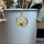 Bling On® Resin Real Flower Pendant White Daisy Orchid Charm India No1 Handmade Jewellery for Eco-Luxury Souls ✨ 2 • Bling On- Bling On® Resin Real Flower Pendant – White Daisy & Orchid Charm India No.1 Handmade Jewellery for Eco-Luxury Souls ✨ (1) (1)