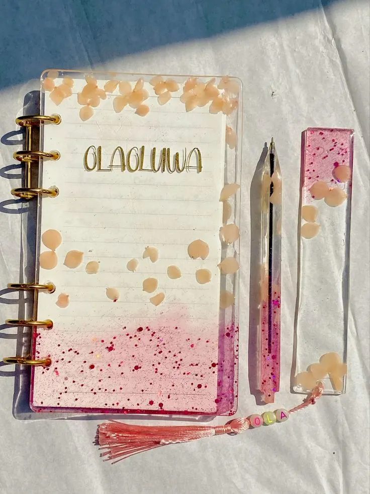 Resin-Book-Resin-Bookmark-Resin-Pen-Gift-Set--Bling-On®-Luxury-Edition
