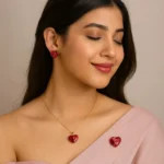 Resin-Jewelry-Flower-Heart-Pendant-Earring-Set--Handmade-Romance-for-Every-Look-instasgram-model