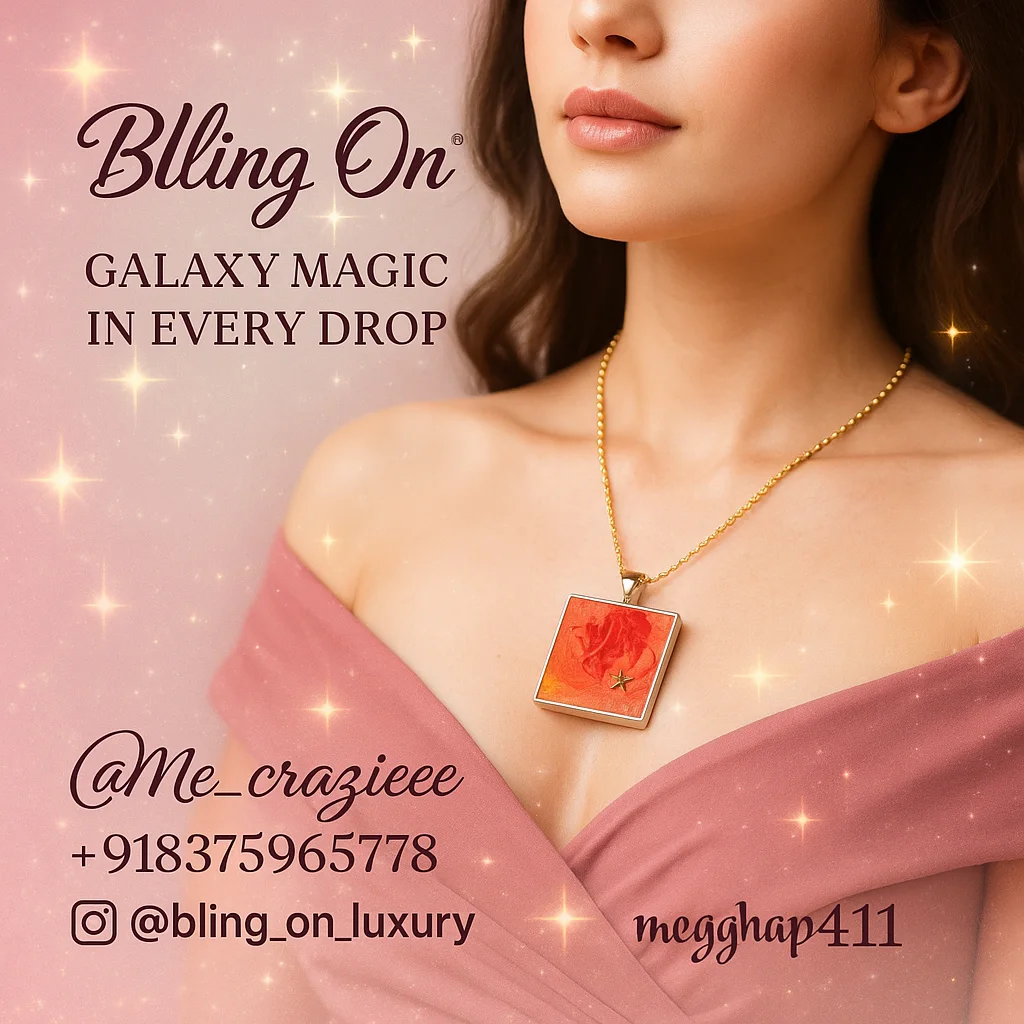 Resin Pendant Oil Pastel Galaxy Glow Handcrafted Luxury by Bling On • Bling On-