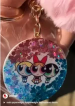 The-Powerpuff-Girls-Resin-Keychain--Handmade-Pop-Culture-Charm-for-Gen-Z