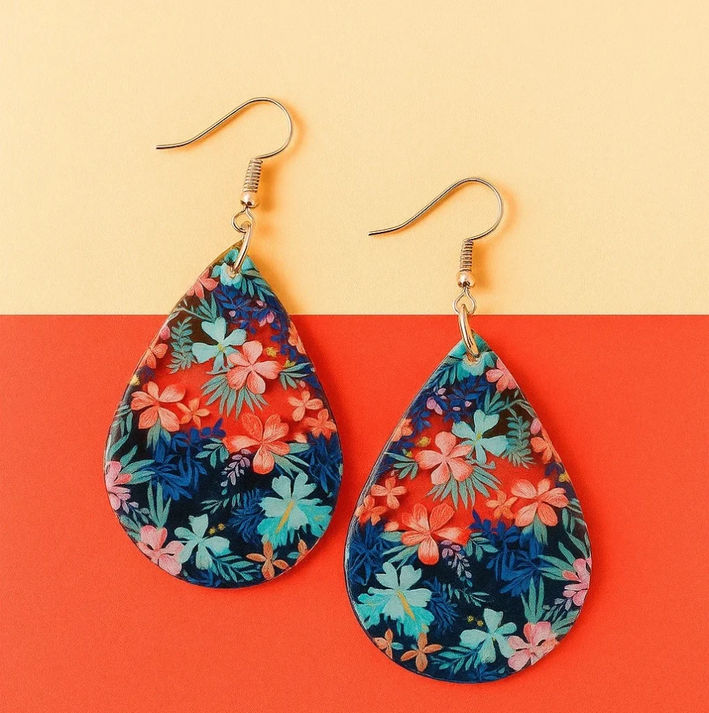 🌸 Bling On® Resin Real Floral Drop Earrings – India No.1 Handmade Jewellery for Nature-Loving Souls 🌼✨ (2)