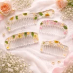 Wedding & Valentine Resin Comb Combo Custom Resin Designer Combs Wedding Valentine Luxury Gift Edition  5 1