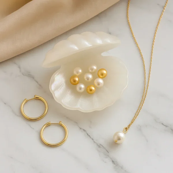 🌊 Handmade Resin Seashell Box | Luxury Handmade Jewellery-Inspired Decor ✨Hyderabad Pearls