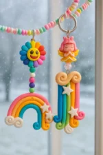 Polymer Clay Rainbow Cloud Window Hanger Handmade Magic for Every Space ✨ 1 • Bling On- Polymer Clay Rainbow Cloud Window Hanger – Handmade Magic for Every Space ✨ (1)