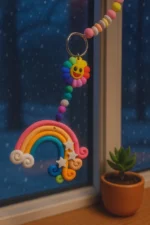 Polymer Clay Rainbow Cloud Window Hanger Handmade Magic for Every Space ✨ 2 • Bling On- Polymer Clay Rainbow Cloud Window Hanger – Handmade Magic for Every Space ✨ (1)