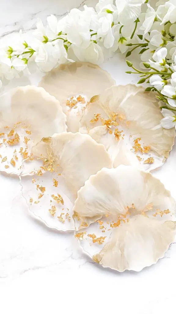 Resin Pink Floral Coaster – Luxury Handmade Magic for Special Moments (2)