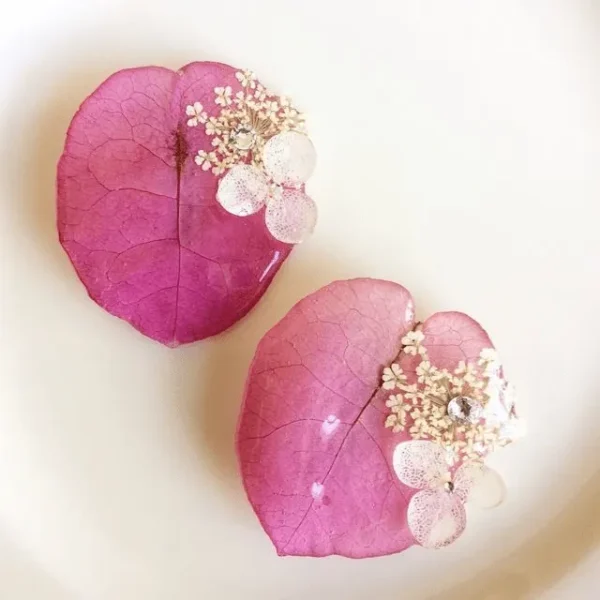 Resin-Real-Flower-Earrings--Bright-Pink-Bougainvillea-Luxury-Edition-by-Bling-On®-✨💖-design