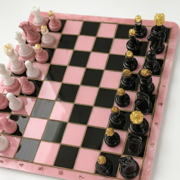 ♟️ Handmade Resin Chess Set – Luxury Meets Creativity ✨ bling on (1)