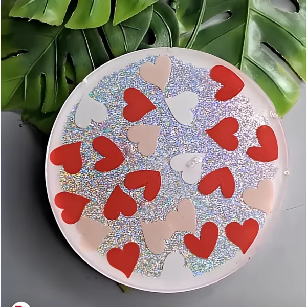 Heart Luxe Valentine Coaster – Handmade Luxury Resin Gift for Gen Z & Millennials ✨ Set of 02 (1)