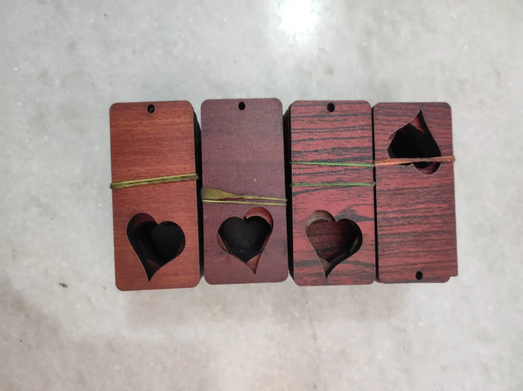 Bling On® ❤️ Heart-Shaped MDF Wooden Cutouts (Set of 100) Premium Laser Cut Craft Blanks for Resin Art, DIY Coasters & Keychains Handmade Resin Décor Supplies India Resin Artist Essentials 襁 (3)