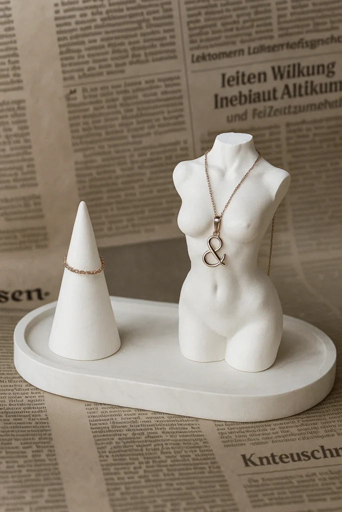 Handmade-Luxury-Jewellery-Set-of-3--Premium-White-Edition-懶✨-Marble-Resin-Tray-Mini-Torso-Pendant-Stand-Minimal-Ring-Holder-