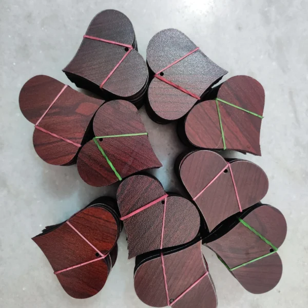 Heart-Shaped Wooden Cutouts (100 Pieces) Premium MDF Craft Blanks Resin Art, DIY, Keychains, Home Décor by Bling On® India  (2)