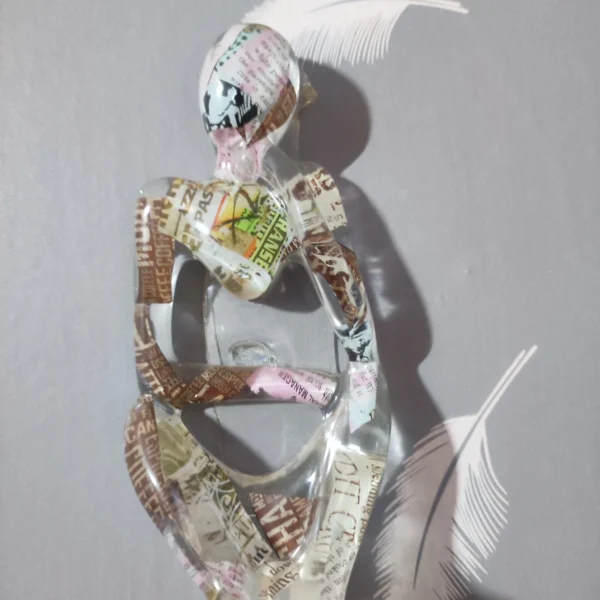 THE MEDITATIVE SILENT ETHEREAL THINKERS TRIO SCULPTURE ✨🖤 (1)