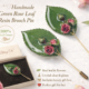 🌹🍃Bling On®🌹🍃 Handmade Rose Blossom Leaf Resin Brooch Pin – Real Flower Encased Nature Jewellery Brooch 🌿✨ instaa