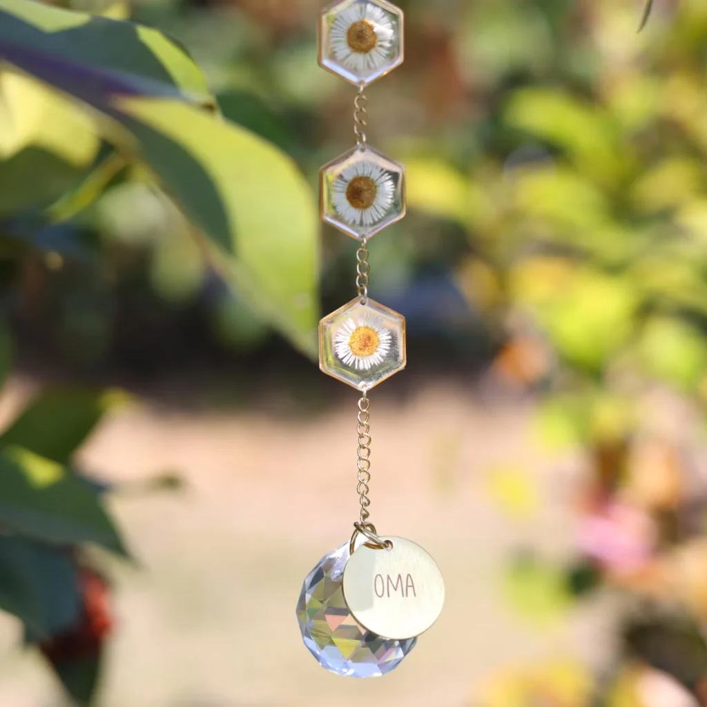 Handmade Resin Wind Chime India 🌸🎐 Real Flower Customizable Gift 💝 Bling On® Luxury Handmade Home Decor 🇮🇳✨