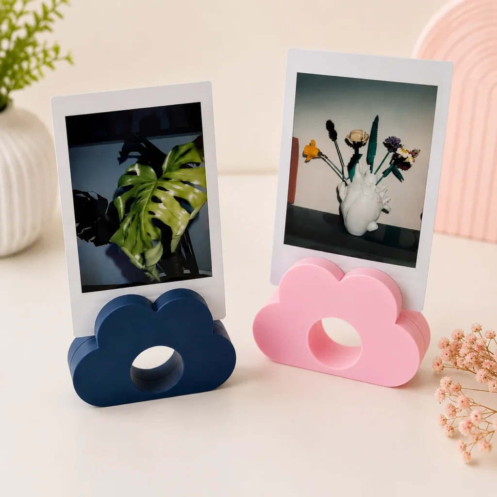 Flower Photo Holder Stand – Cute Desk Decor for Instax, Polaroid & Photo Cards