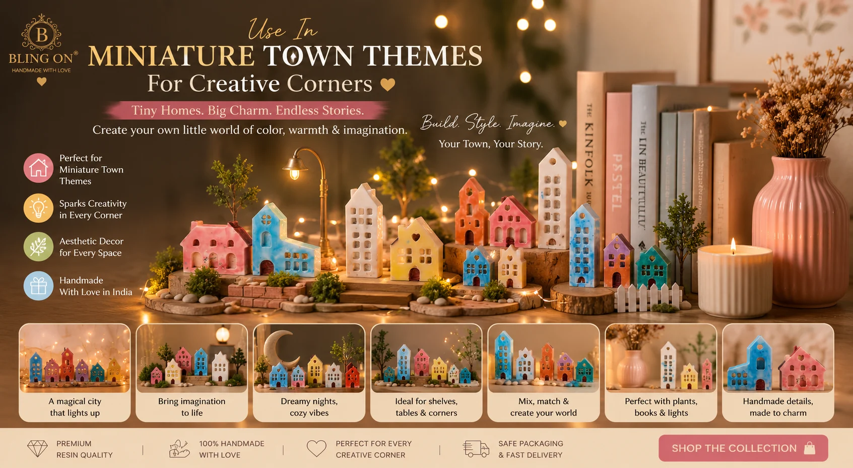Handmade Miniature Resin House Decor