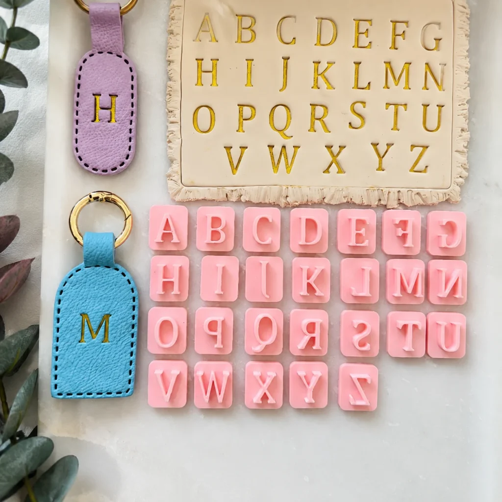 Personalized Alphabet Polymer Clay Cutter Set – Handmade Jewelry Tool for Resin & Clay Artists