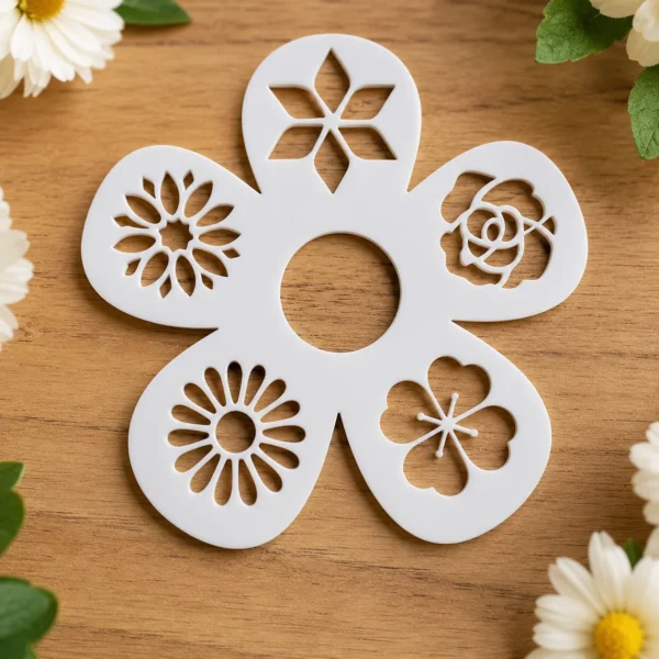 Bling On® Floral Bloom Stencil Wheel | Reusable Flower Painting Stencil | 3D Printed DIY Craft Template | Mandala Flower Art Stencil 🎨✨