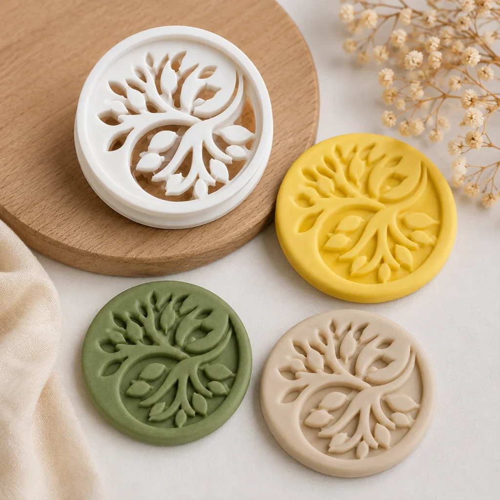 Bling On® Tree of Life Botanical Polymer Clay Texture Stamp | 3D Printed Clay Embossing Tool for Earrings, Pendants & Jewellery Making