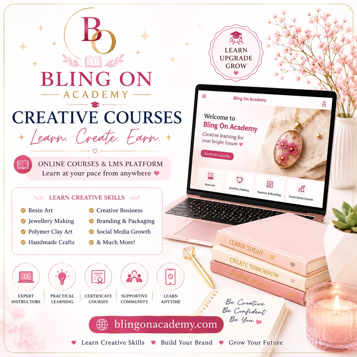 Bling On Academy creative courses and learning