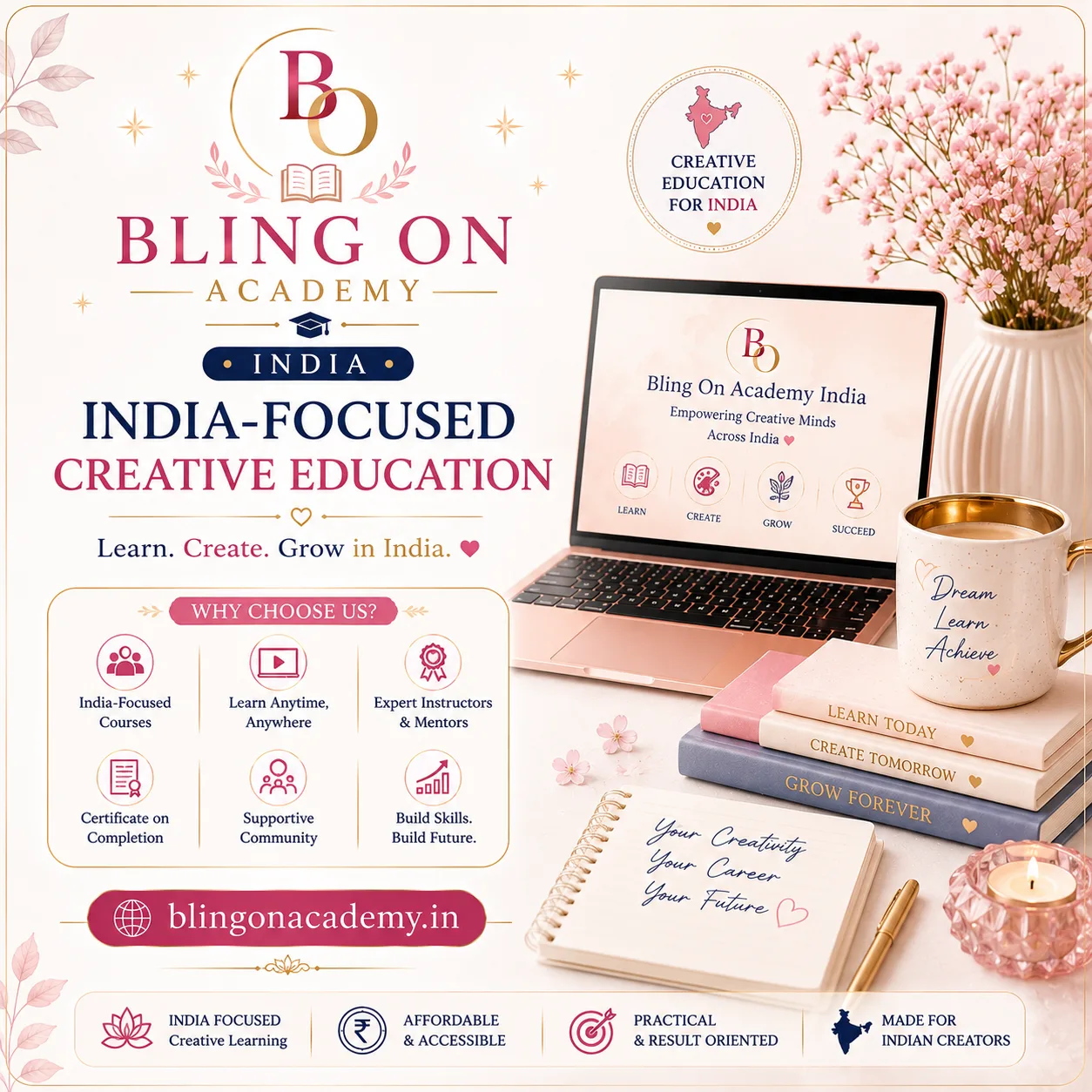 Bling On Academy India creative education and skills