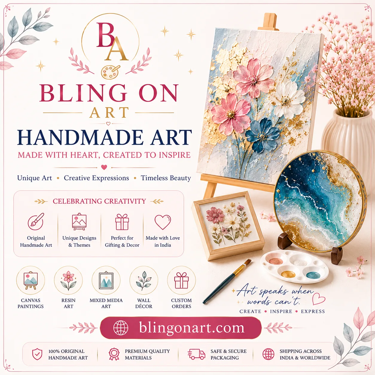 Bling On Art handmade artwork and creative work