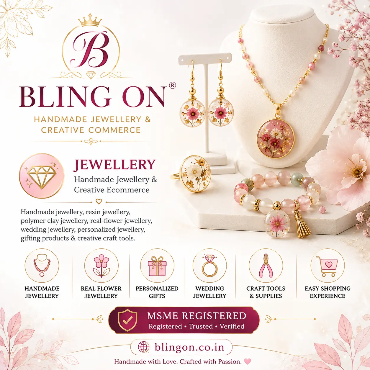 Bling On handmade jewellery and creative ecommerce