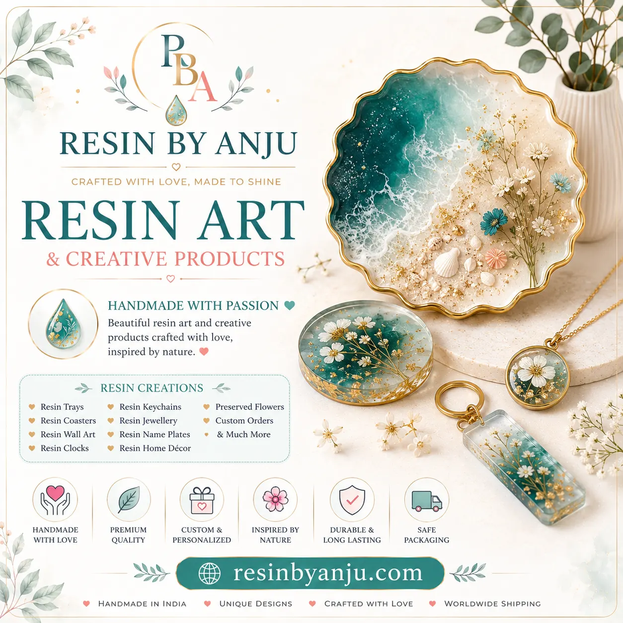 Resin By Anju handmade resin art and creative products