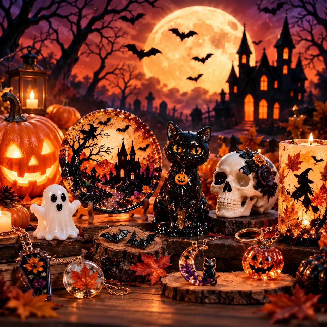Halloween Collection Spooky Handmade Resin Art Décor 1