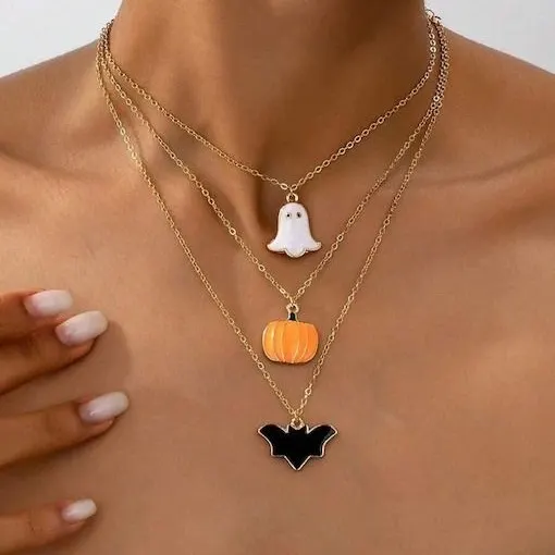 Halloween Woman Pendant Necklace