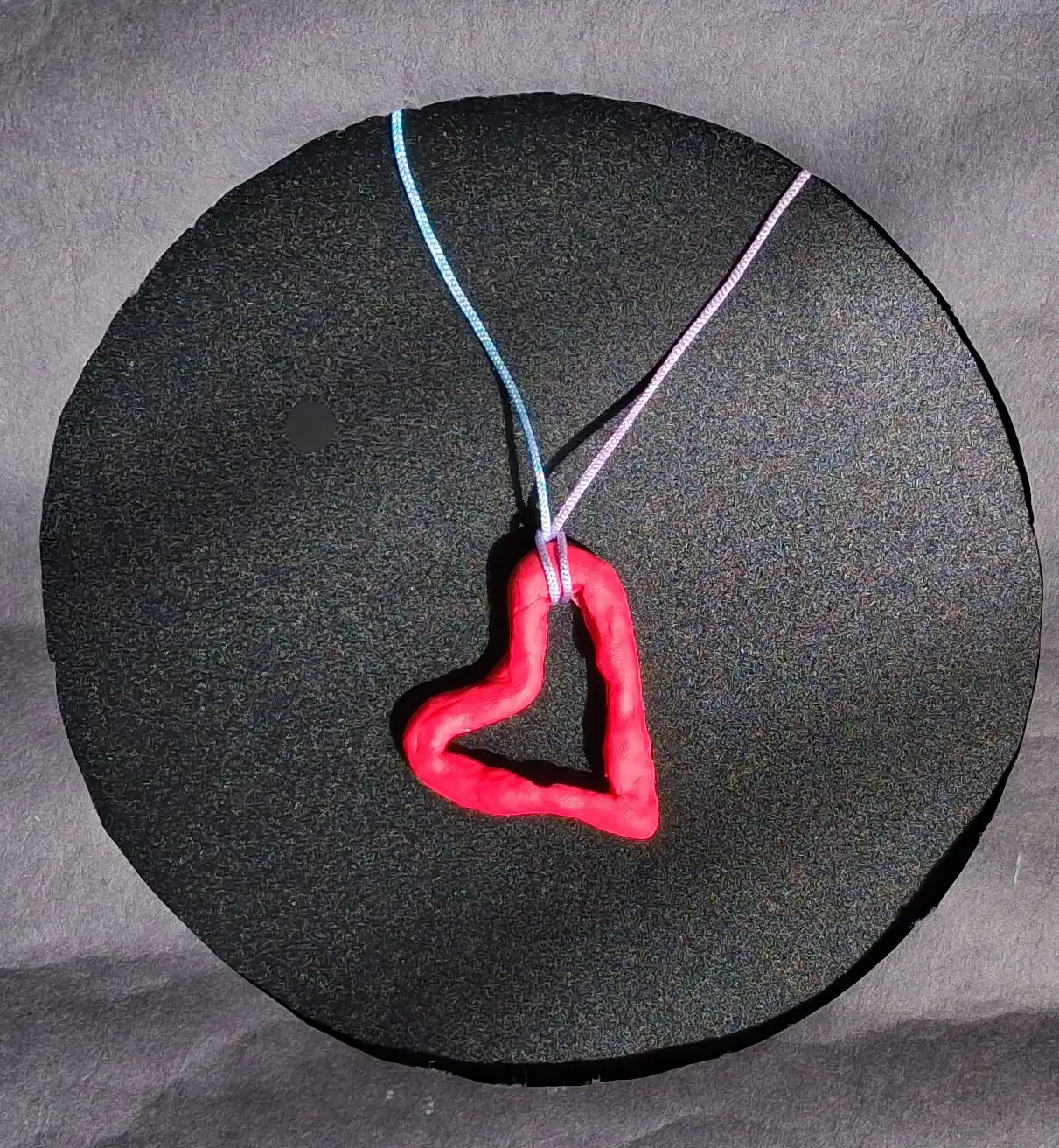 Handmade Pink Heart Pendant Necklace Cute Handmade Jewellery for Women Girls 3 Bling On Handmade Pink Heart Pendant Necklace with Blue and Pink Braided Cord Bling On