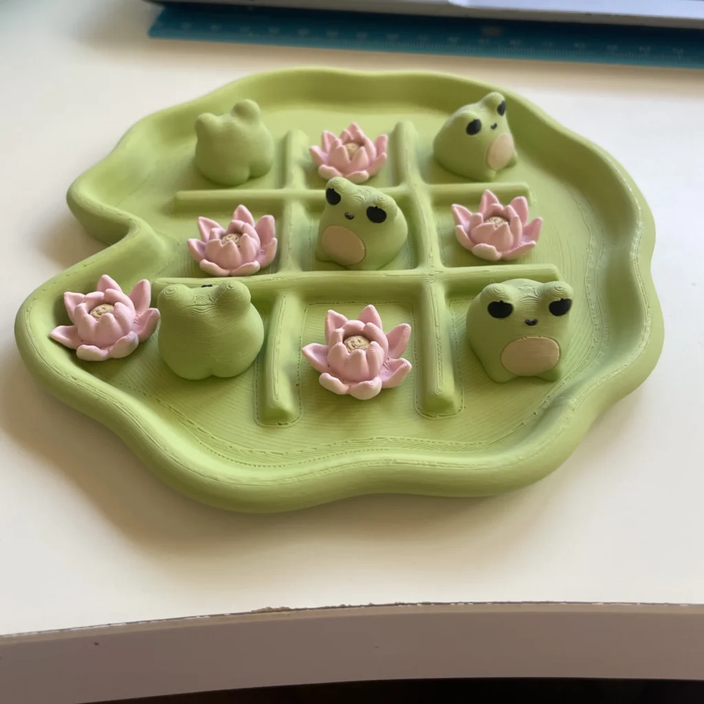 Tic Tac Toad Frog Themed 3d Printed Tic Tac Toe Board Game Bling on  Bling On