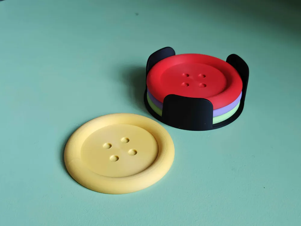 Pastel Button Coasters with Stand Set of 4 Colourful Resinstyle Coasters Bling On® 3 Bling On Pastel Button Coasters with Stand Set of 4 Colourful Resin style Coasters Bling On® Bling On