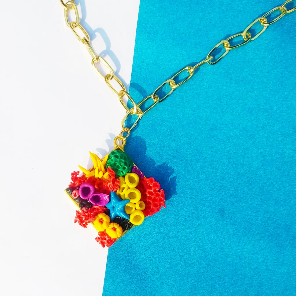 Coral-Clay-neck-piece-Colorful-Polymer-Jewelry-Ocean-neckpiece-Sea-Jewelry-Coral-Gifts-for-Women-Bling-On-