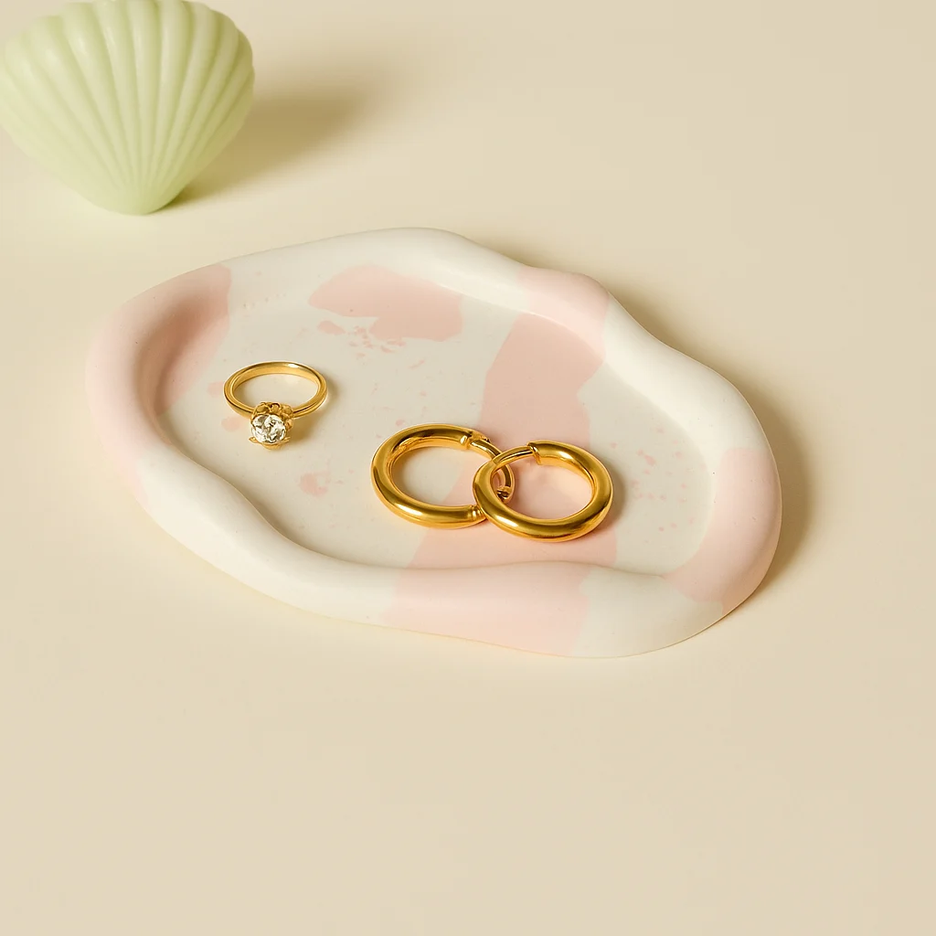 Handmade Jesmonite Cloud Tray Collection – Style, Story & Soul in Every Curve jewellery storage .