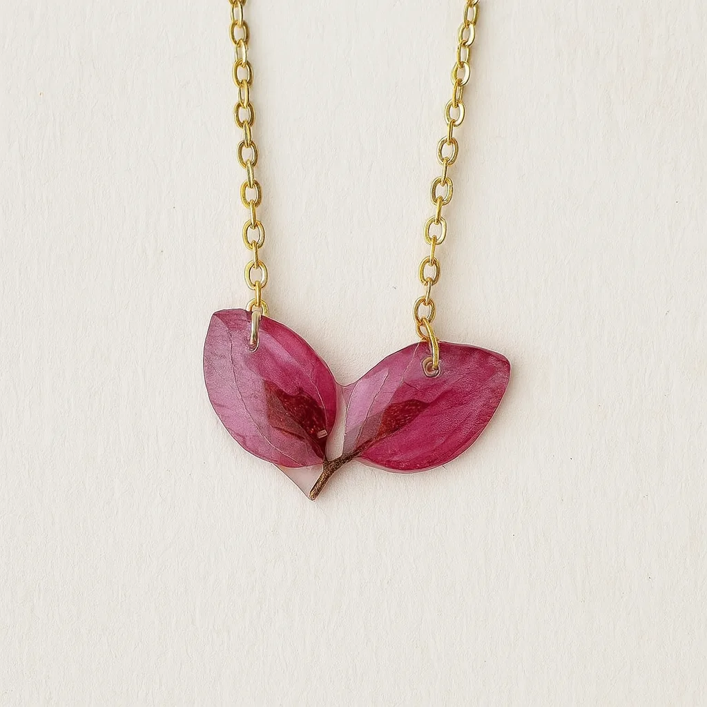Bling On® Real Rose & Orchid Resin Pendant – Handmade Elegance for ...