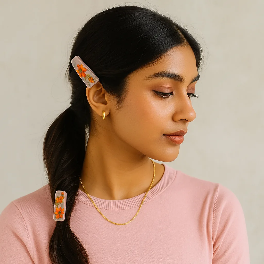 Bling On® Resin Hair Pins Set of 03 – Multicolor & Customizable India No.1 Handmade Jewellery for Everyday Glam ✨ instagra