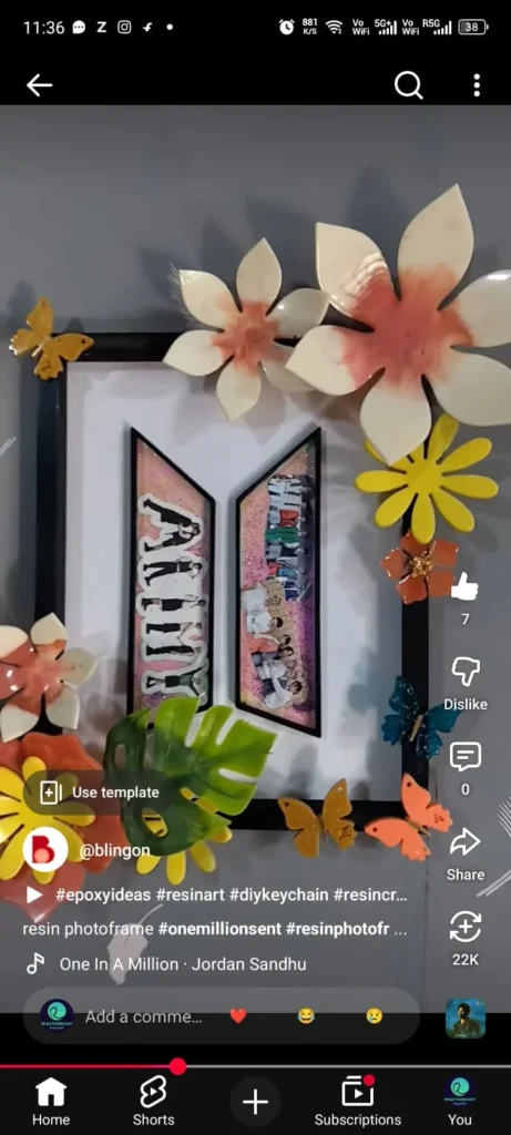 BTS 3D Resin Photo Frame 💜 Handmade ARMY Keepsake with Flowers 🌸 & Butterflies 🦋 #BTS #FRAME