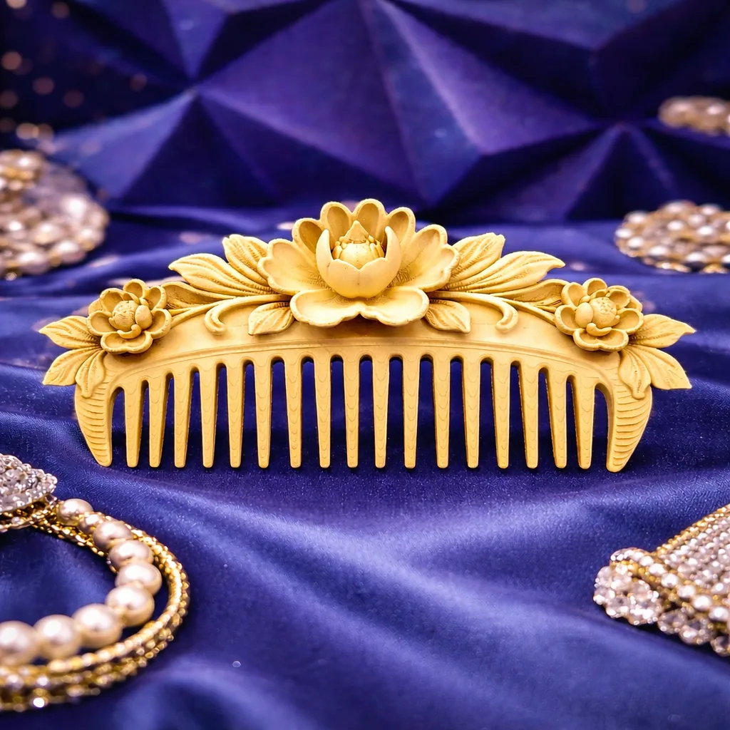 Handmade Resin Floral Hair Comb – Luxury Bun Pin (4) (1)