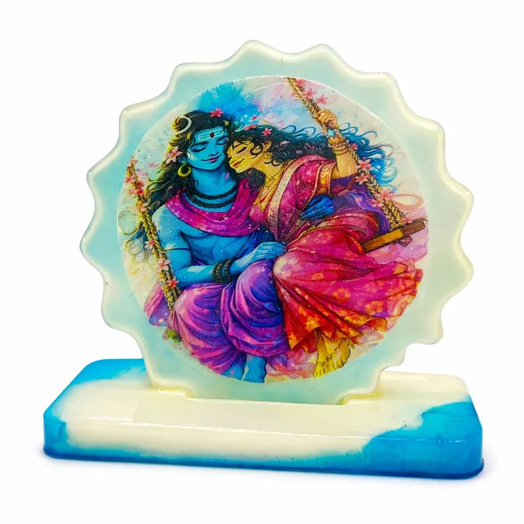 Shiv Parvati Resin Handmade Tabletop – Luxury Spiritual Home Decor Viral & Trending in India Bling On® ✨