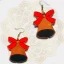Bells Earrings Red Star Earrings Sparkling Earrings Stylish Earrings (3)