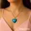 Bling On® Blue Heart Resin Pendant – Inspired by Saja Boys ‘Soda Pop’ MV India No.1 Handmade Jewellery for Gen Z & Gifting 💫 (1)