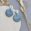 Concrete Blue Circle Earrings Minimalistic Jewelry Handmade Jewelry Wedding Collections 🌍✨ women working in office