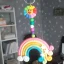 Polymer Clay Rainbow Cloud Window Hanger – Handmade Magic for Every Space ✨ (1)