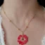 Real-Red-Rose-Pendant-in-Resin jewellery -- india no 1 resin polymer clay jewelry Handmade-by-Bling-On